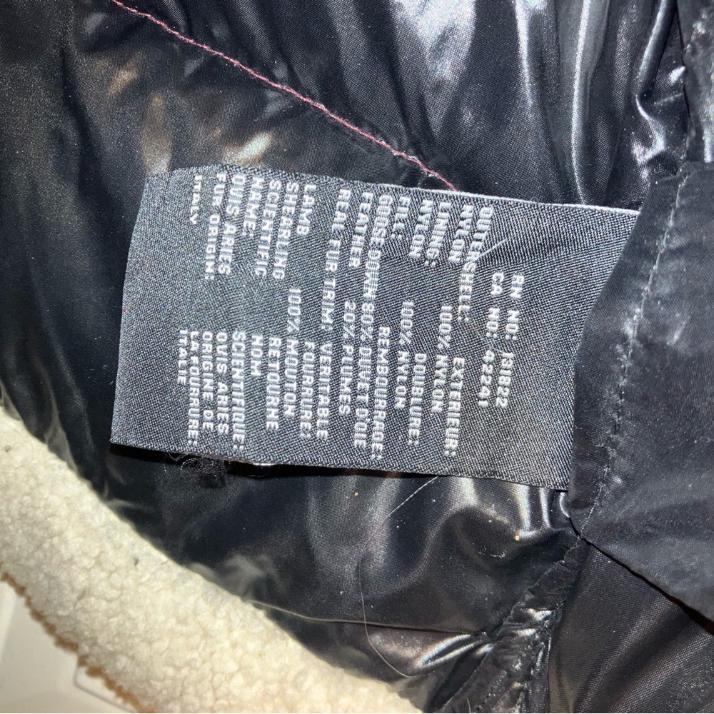 SAM Mackenzie Lamb Shearling Plaid Goose Down Jacket Red Blue Women's XS - Picture 9 of 11